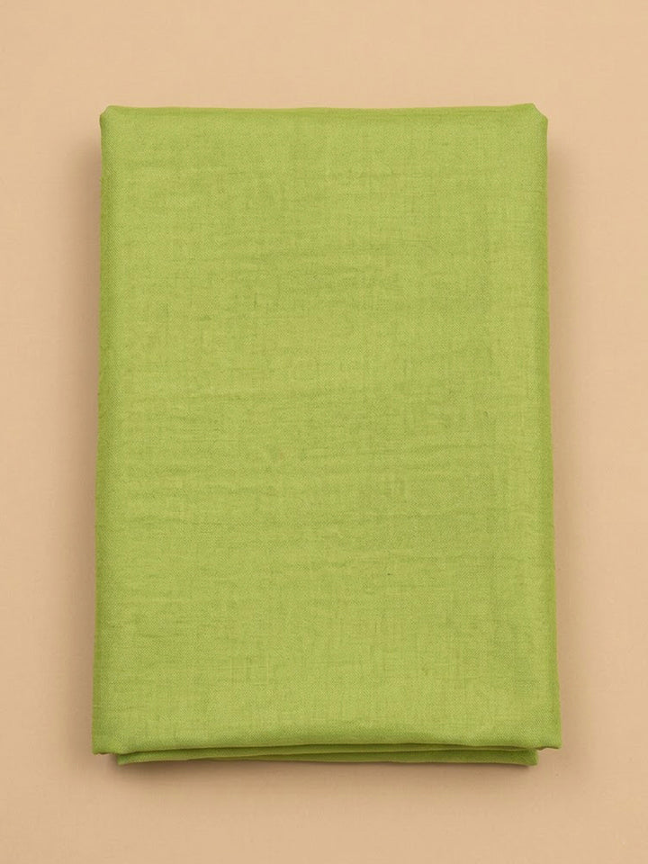 Pista Green Chanderi Embroidered Unstitched Dress Material