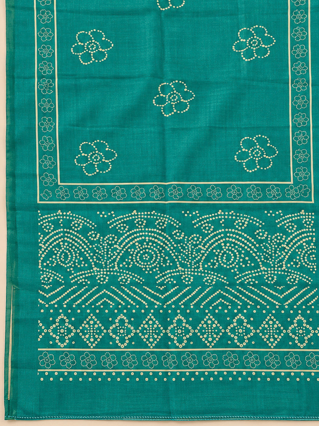 Rama Green Tissue Embroidered Unstitched Dress Material