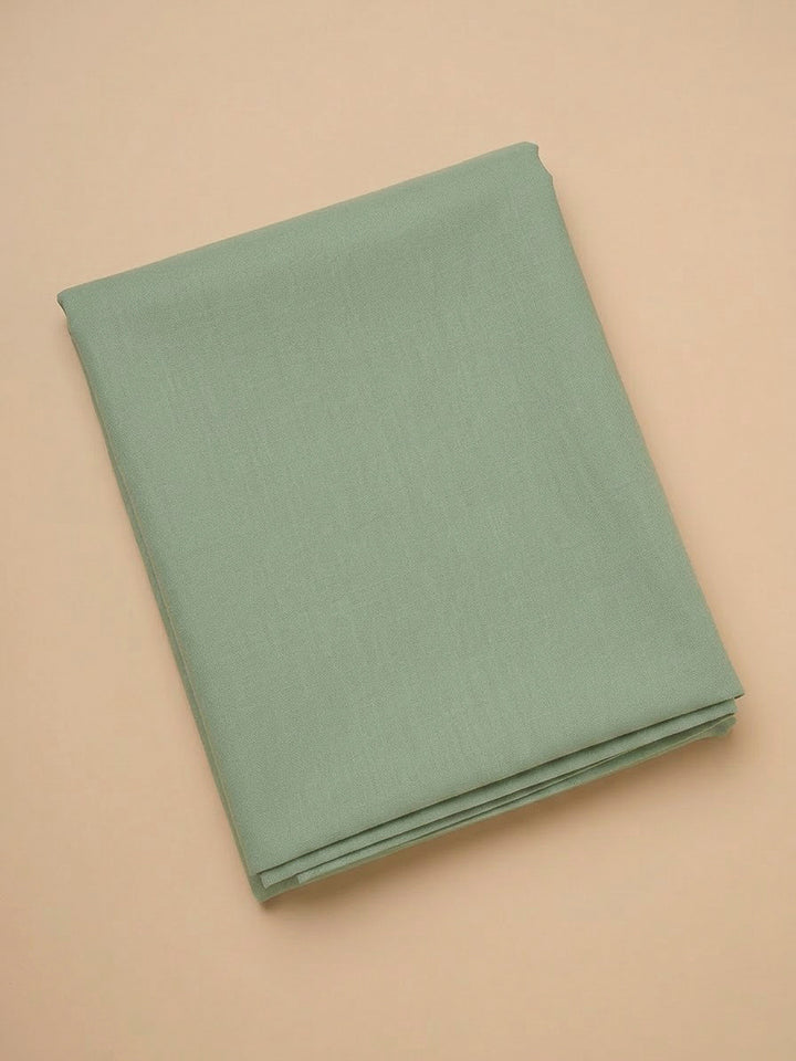 Aqua Green Cotton Blend Embroidered Unstitched Dress Material
