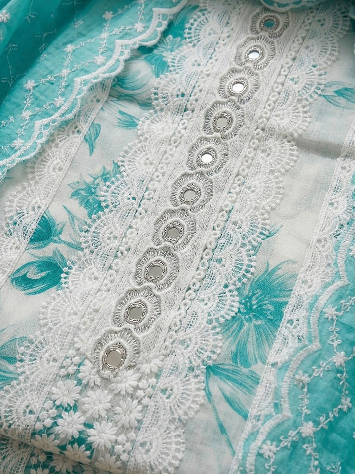 Firozee Cotton Blend Embroidered Unstitched Dress Material