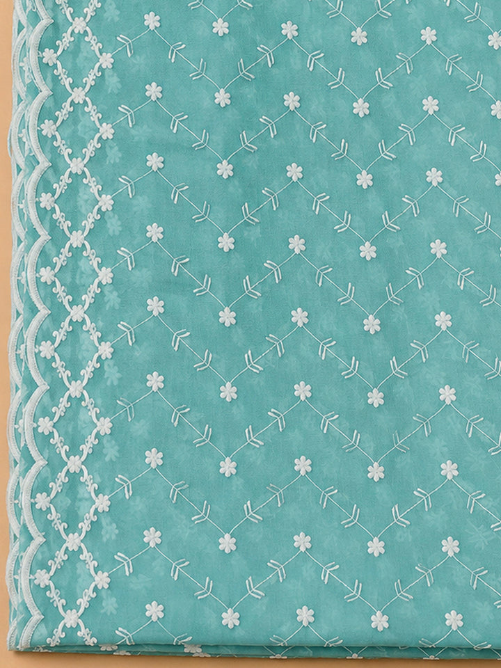 Firozee Cotton Blend Embroidered Unstitched Dress Material