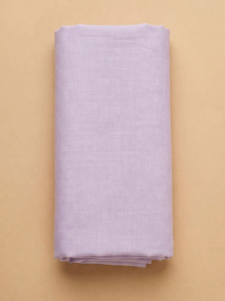 Lavender Cotton Blend Printed Unstitched Dress Material