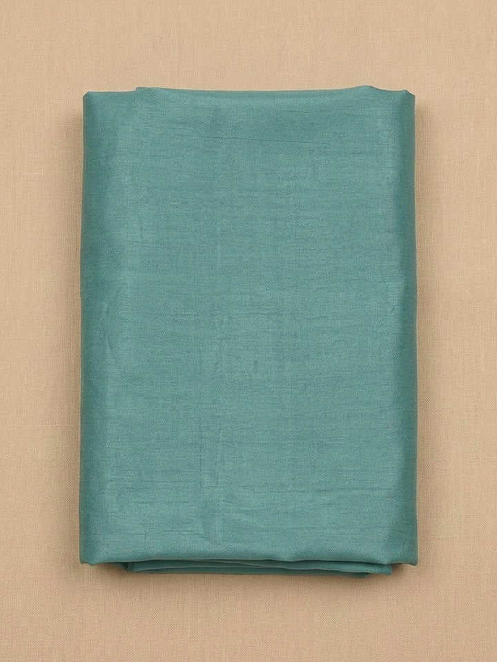 Blue Organza Embroidered Unstitched Dress Material