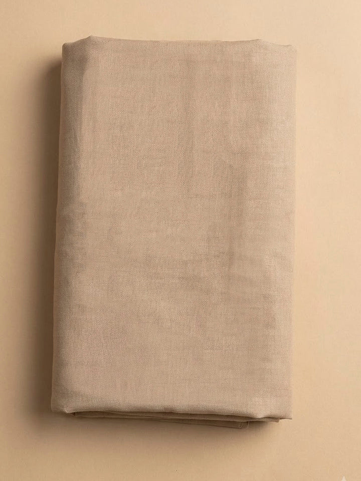 Beige Tissue Embroidered Unstitched Dress Material