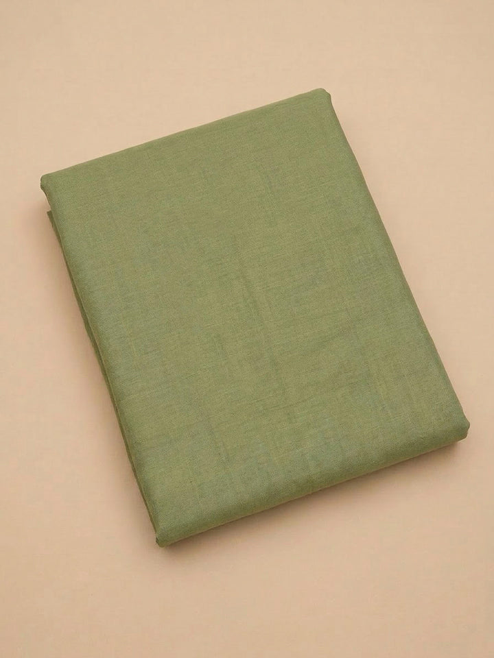 Pista Green Chanderi Embroidered Unstitched Dress Material