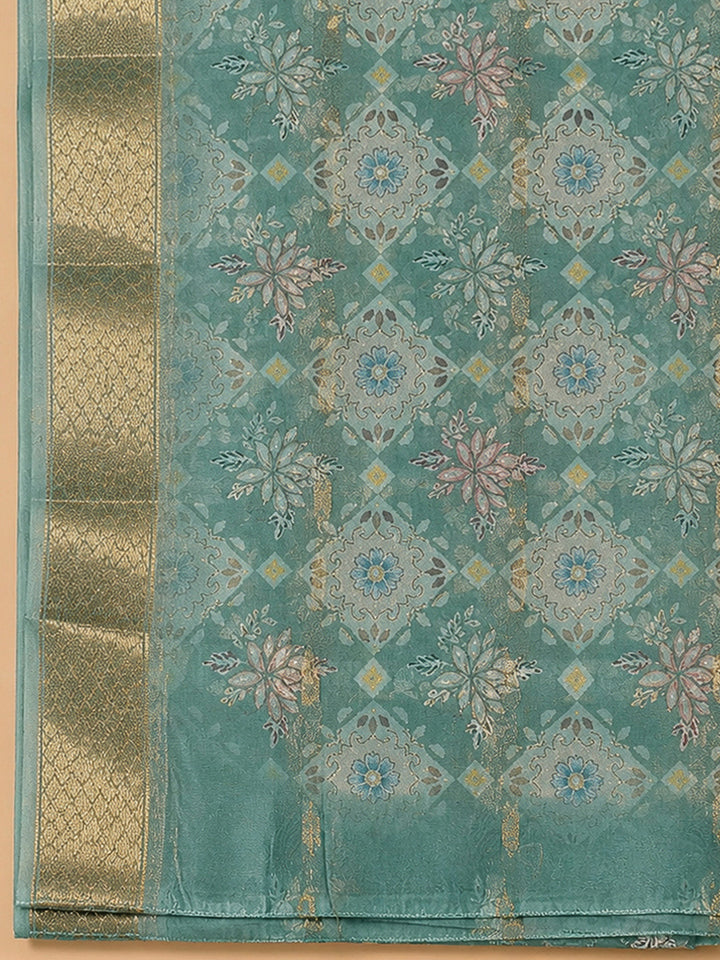 Firozee Organza Embroidered Unstitched Dress Material