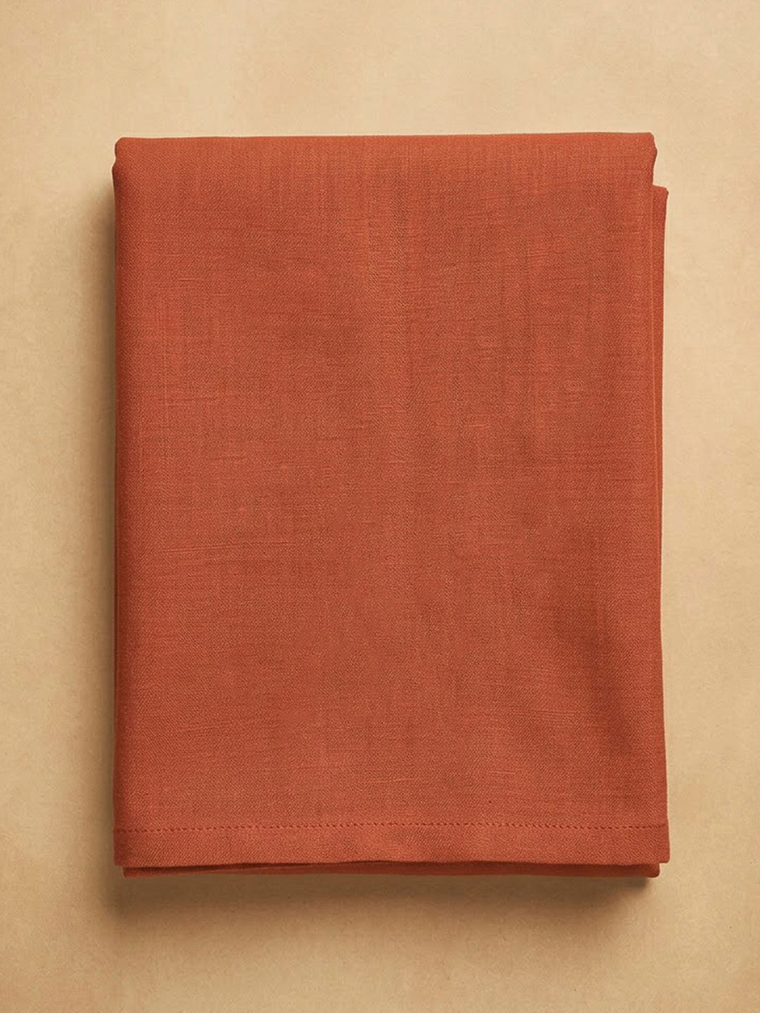 Rust Chanderi Embroidered Unstitched Dress Material