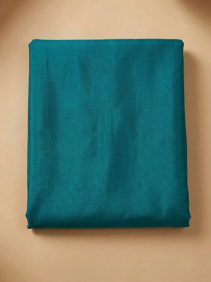 Rama Green Chanderi Embroidered Unstitched Dress Material