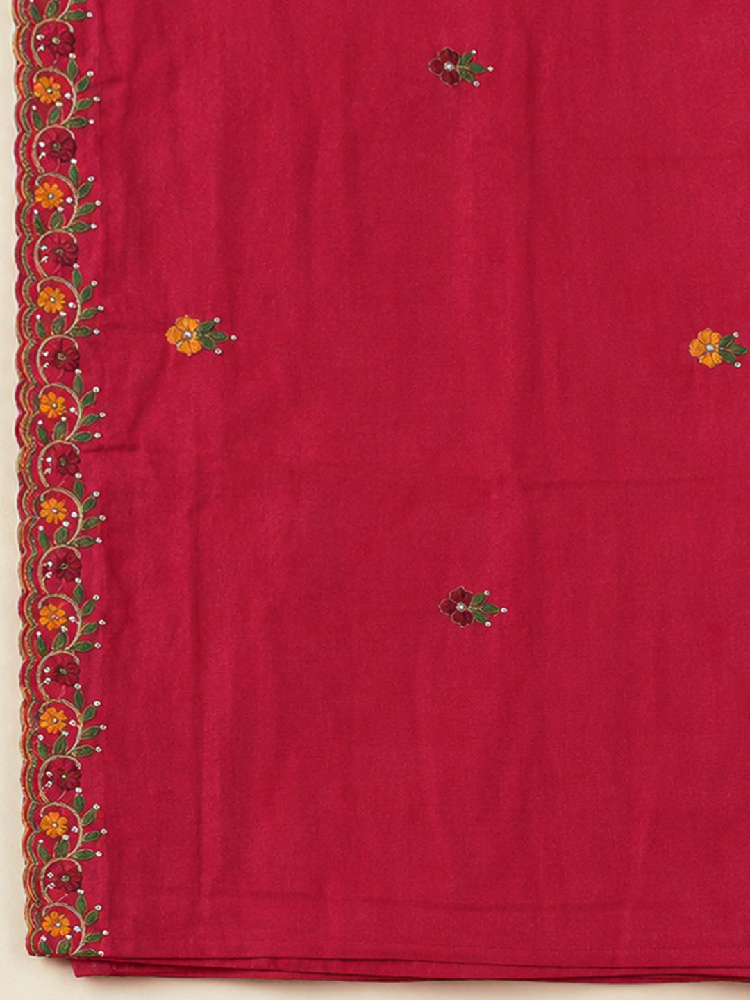 Rani Chanderi Embroidered Unstitched Dress Material
