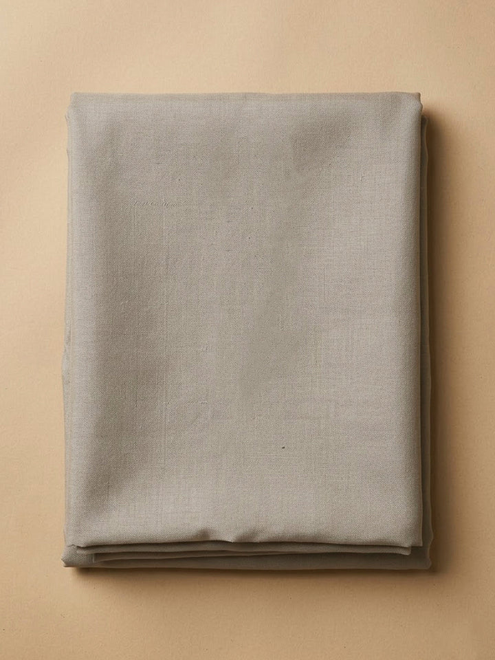 Grey Chanderi Embroidered Unstitched Dress Material