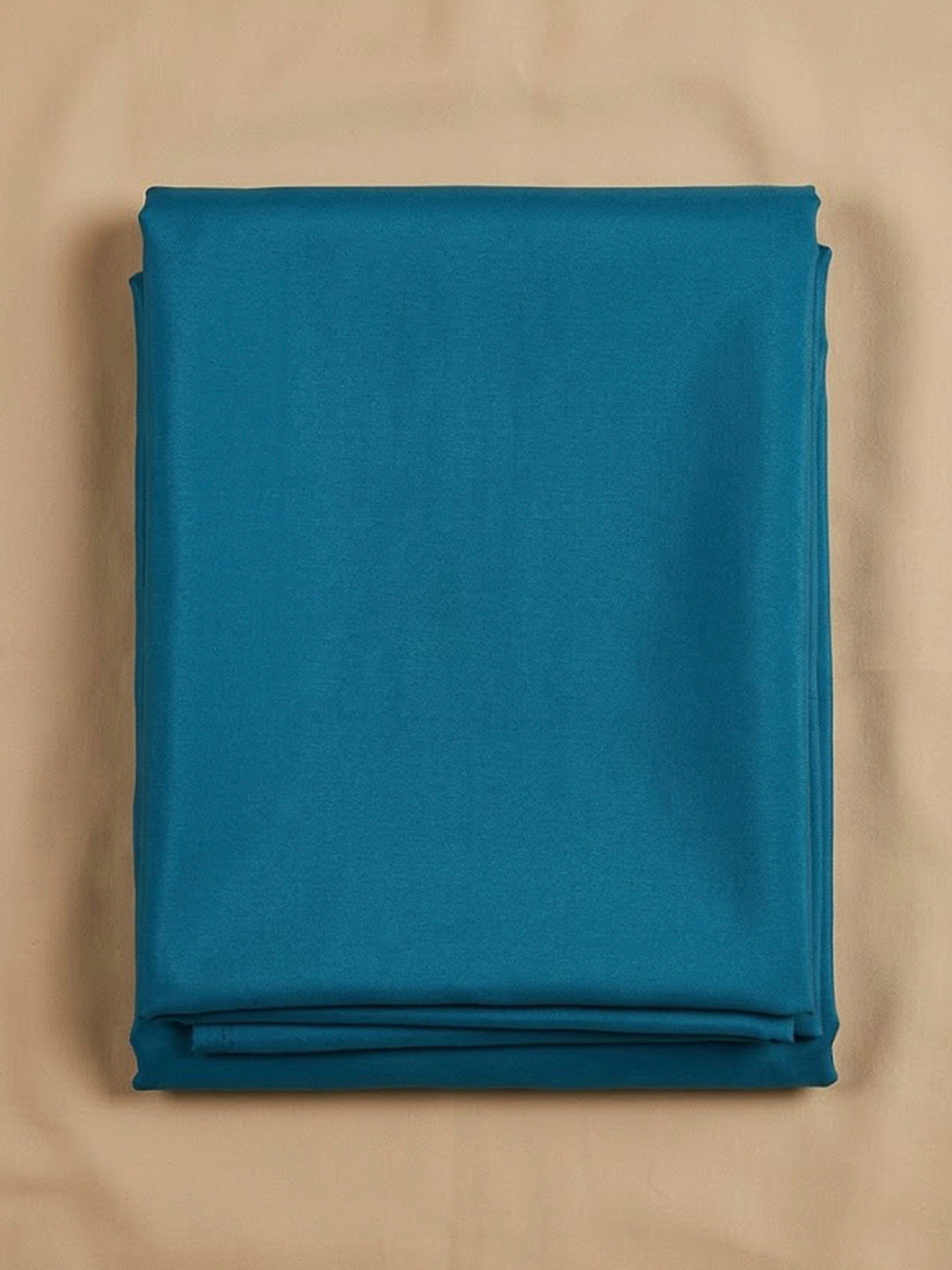 Teal Blue Chanderi Woven Design Unstitched Dress Material