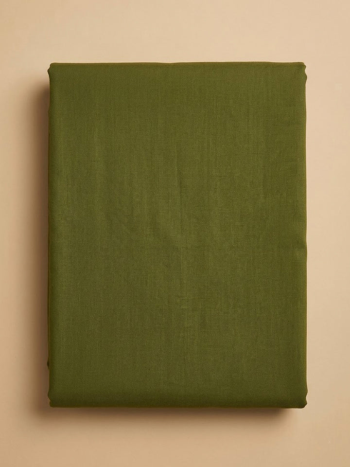 Bottle Green Tissue Embroidered Unstitched Dress Material
