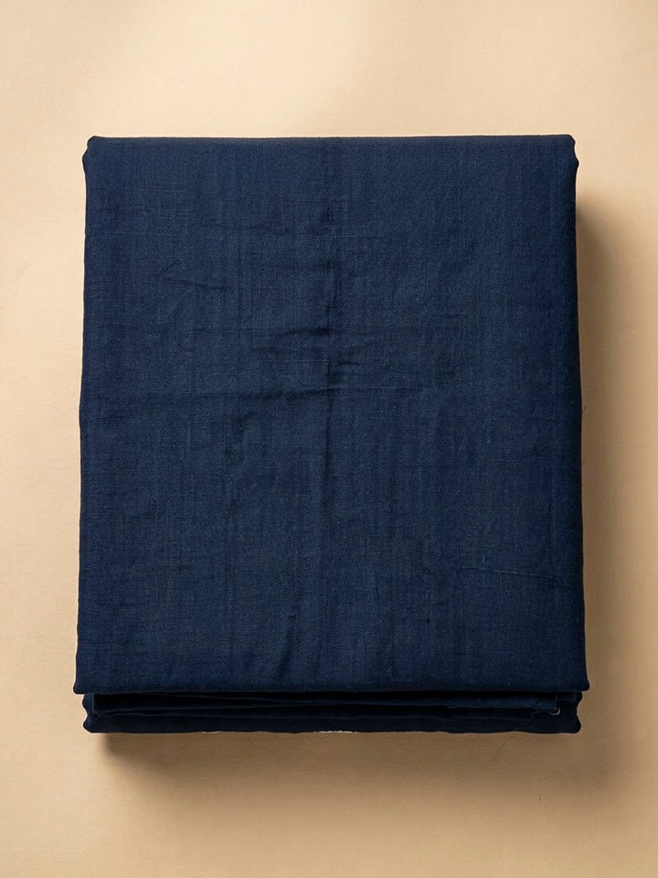 Indigo Chanderi Embroidered Unstitched Dress Material