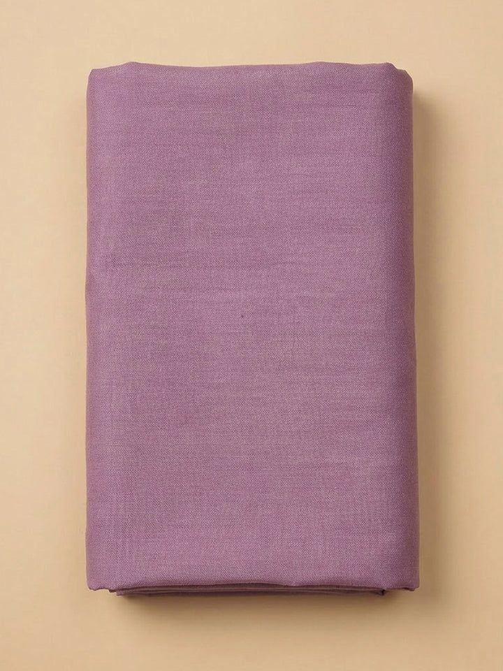 Purple Chanderi Embroidered Unstitched Dress Material