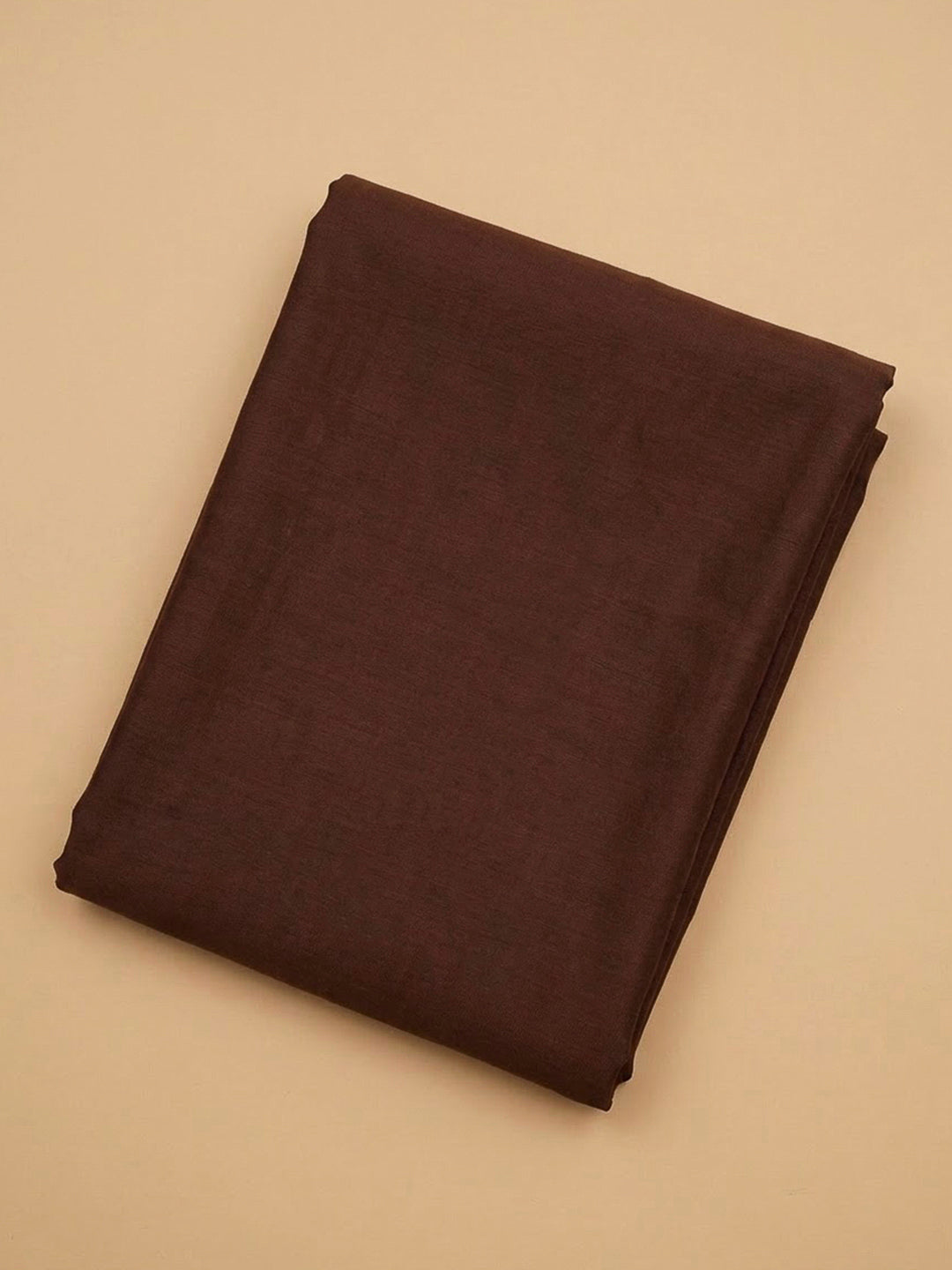Brown Chanderi Embroidered Unstitched Dress Material