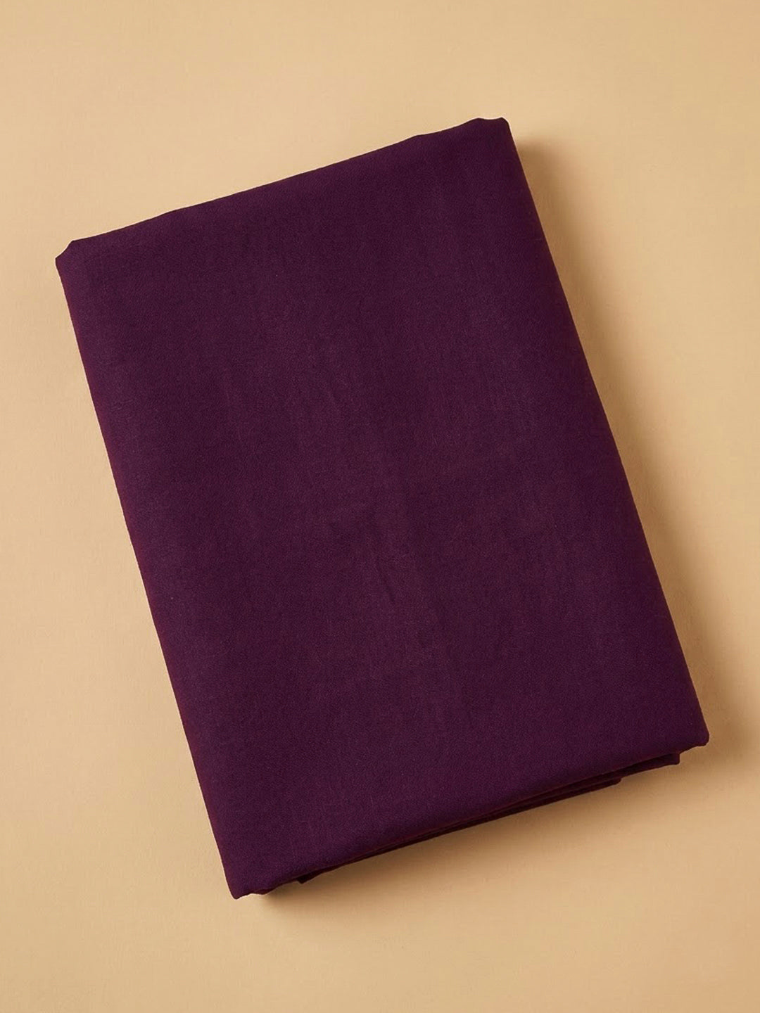 Purple Cotton Blend Embroidered Unstitched Dress Material