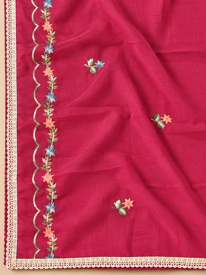 Rani Cotton Blend Embroidered Unstitched Dress Material