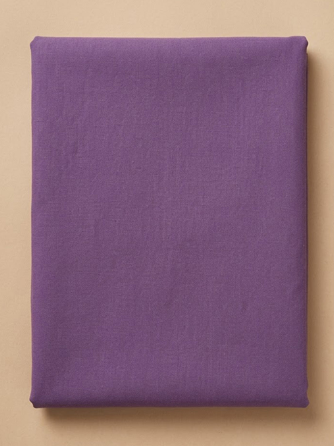 Purple Linen Blend Embroidered Unstitched Dress Material