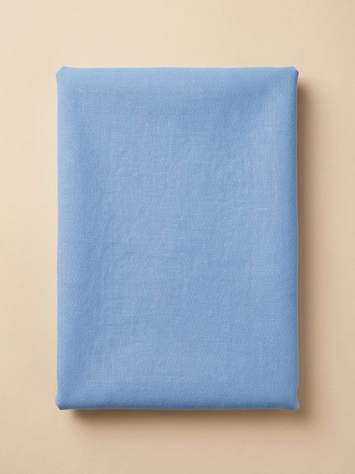 Blue Chanderi Embroidered Unstitched Dress Material
