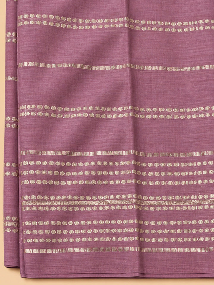 Onion Pink Cotton Blend Embroidered Unstitched Dress Material