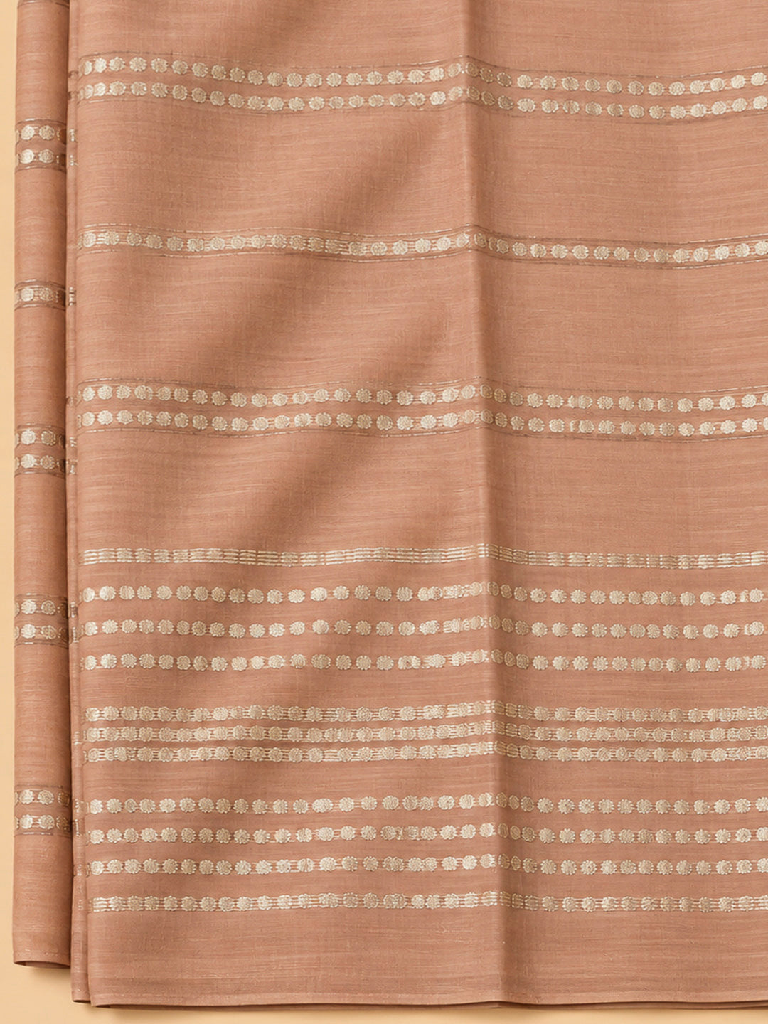 Peach Cotton Blend Embroidered Unstitched Dress Material