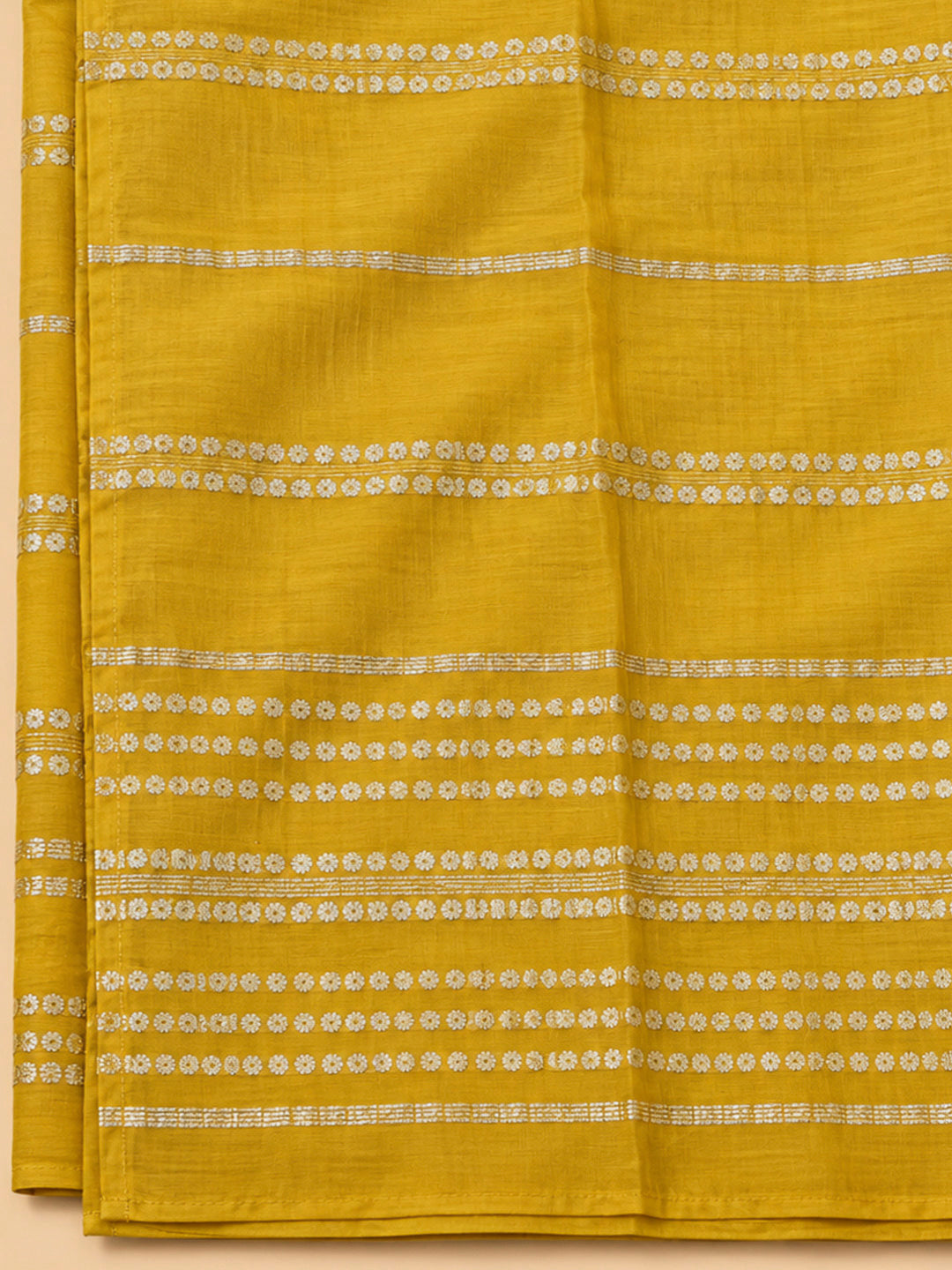 Mustard Cotton Blend Embroidered Unstitched Dress Material