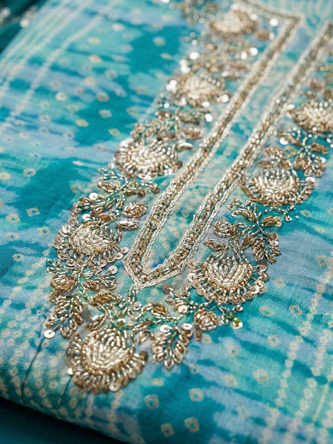 Firozee Cotton Blend Embroidered Unstitched Dress Material