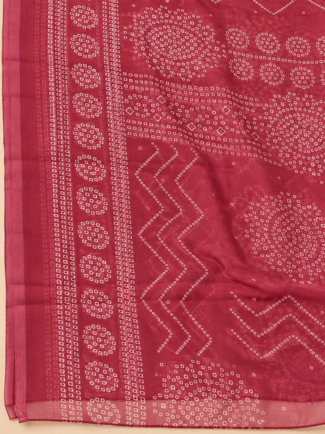 Onion Pink Cotton Blend Printed Unstitched Dress Material