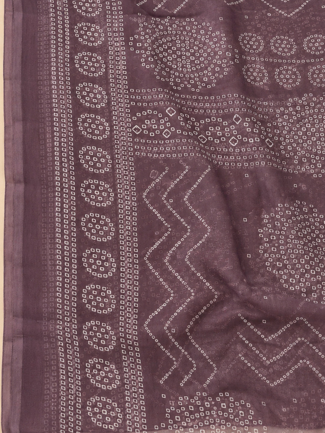 Purple Cotton Blend Printed Unstitched Dress Material
