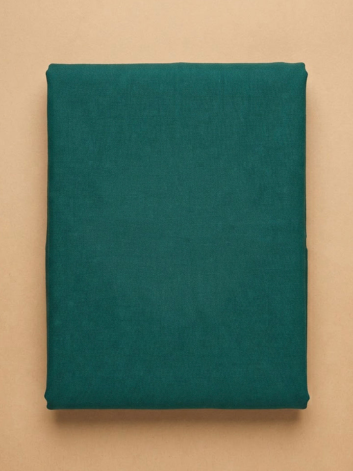Rama Green Cotton Blend Printed Unstitched Dress Material