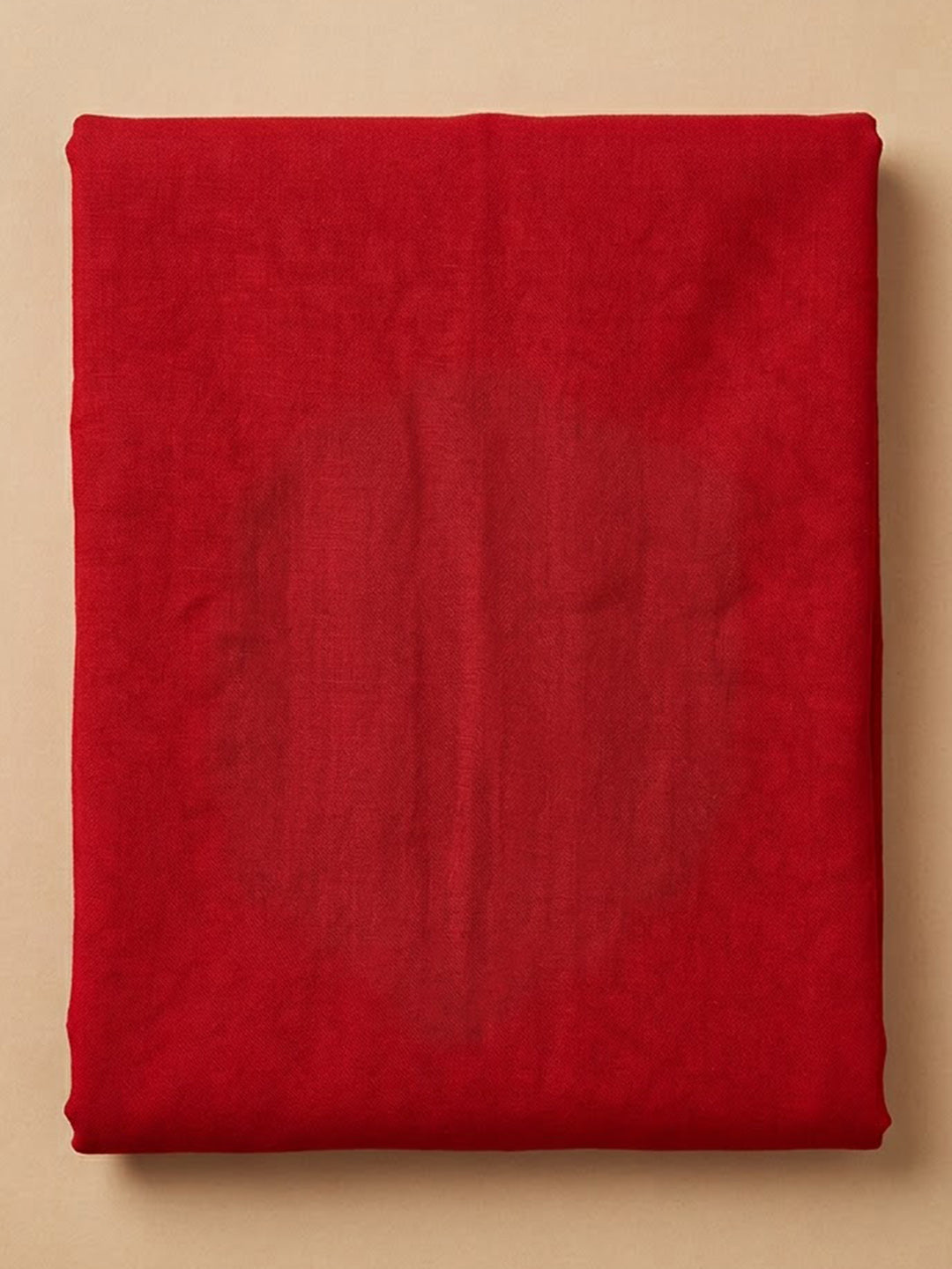 Red Cotton Blend Printed Unstitched Dress Material