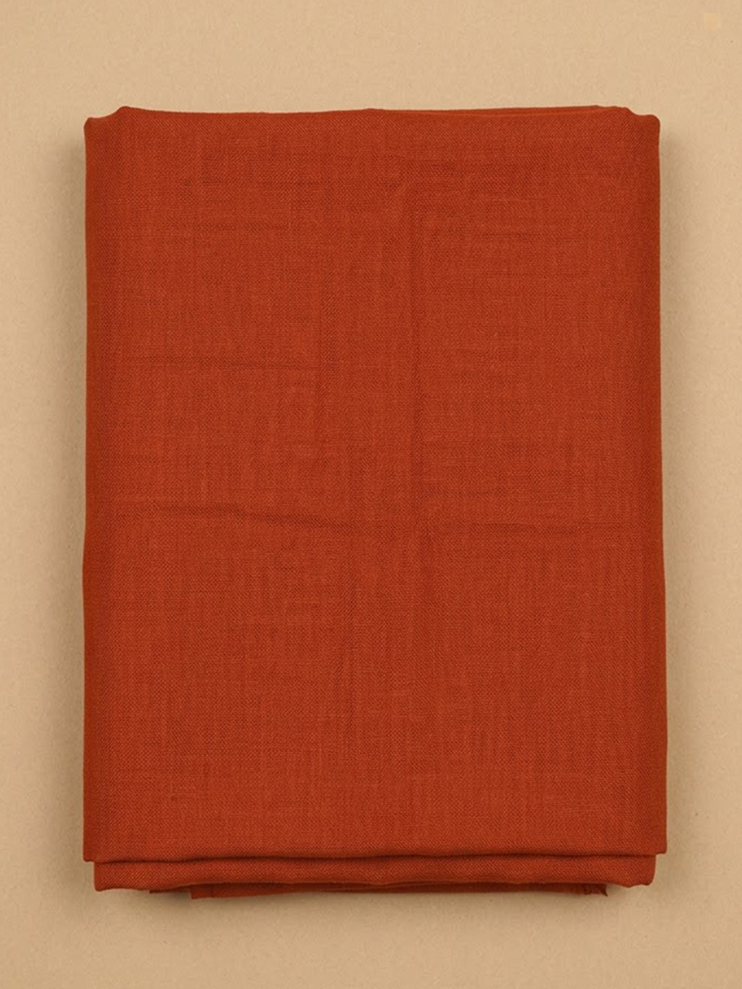 Rust Cotton Blend Printed Unstitched Dress Material