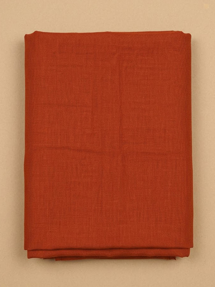 Rust Cotton Blend Printed Unstitched Dress Material