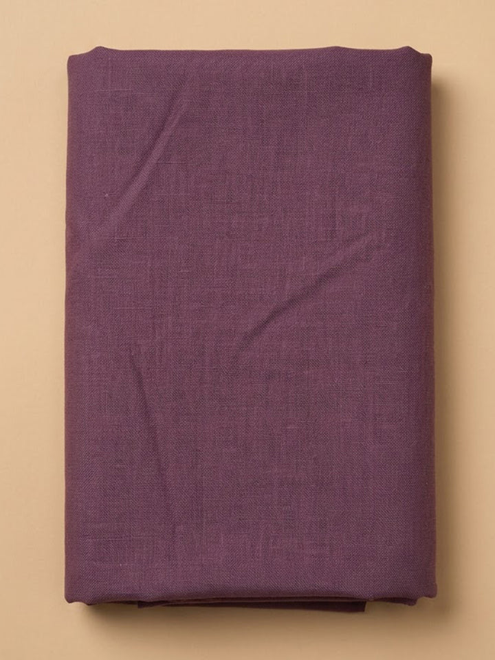 Purple Cotton Blend Printed Unstitched Dress Material