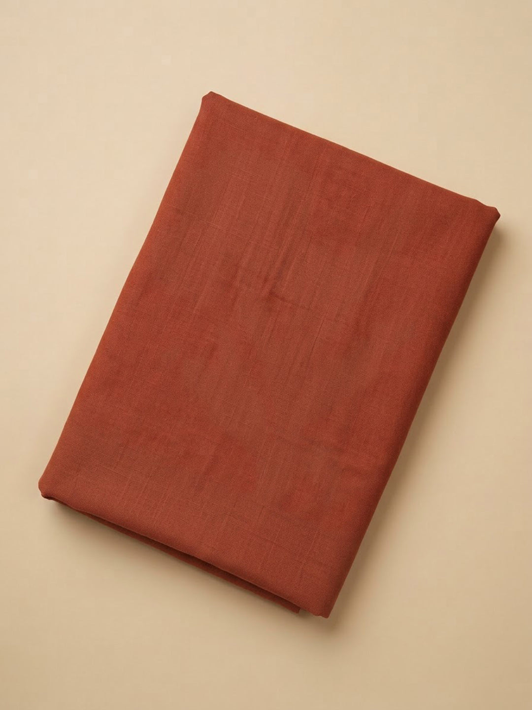 Rust Cotton Blend Printed Unstitched Dress Material