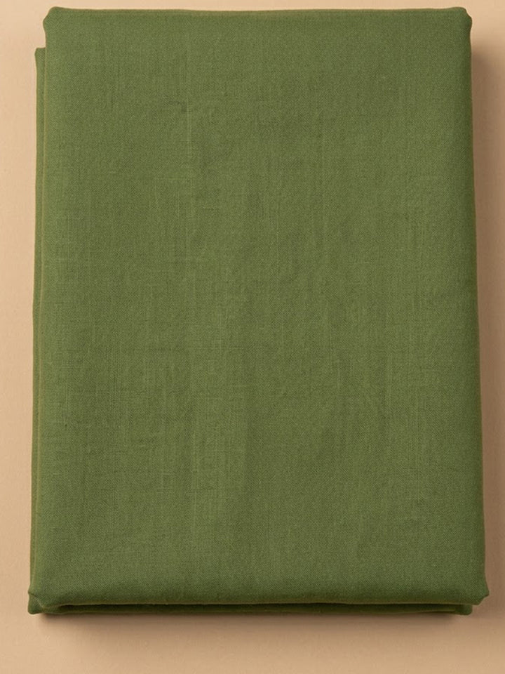Green Cotton Blend Printed Unstitched Dress Material