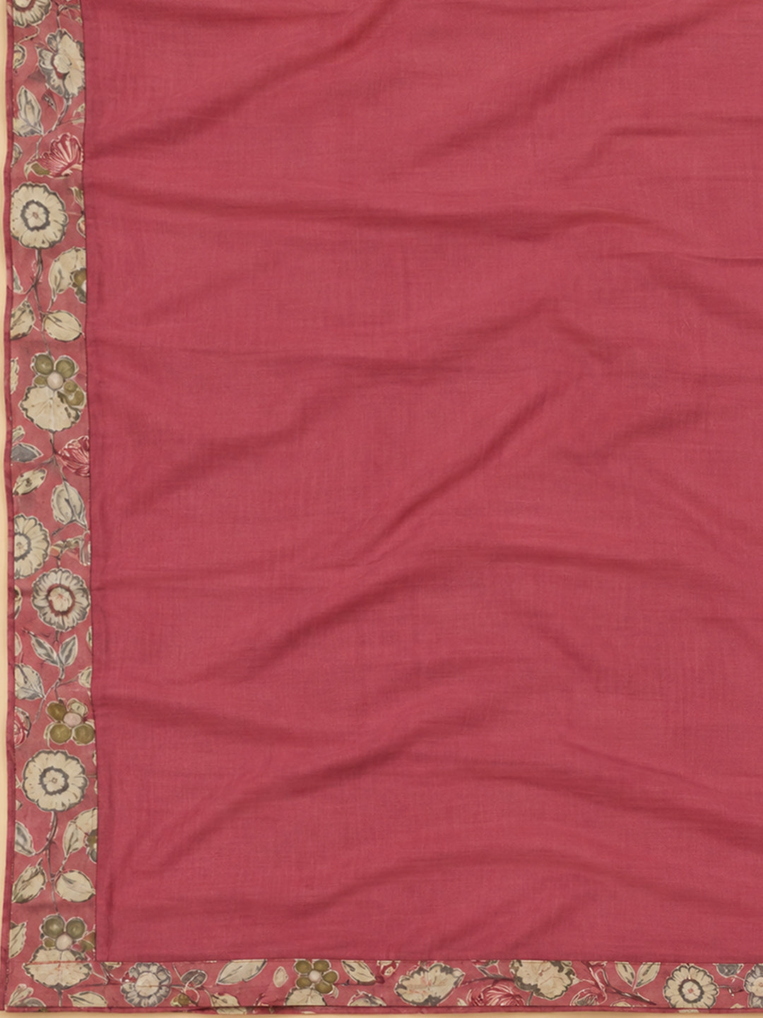Onion Pink Cotton Blend Printed Unstitched Dress Material