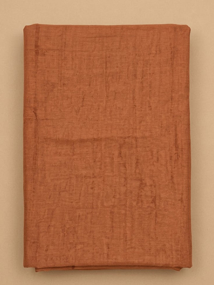 Rust Cotton Blend Printed Unstitched Dress Material
