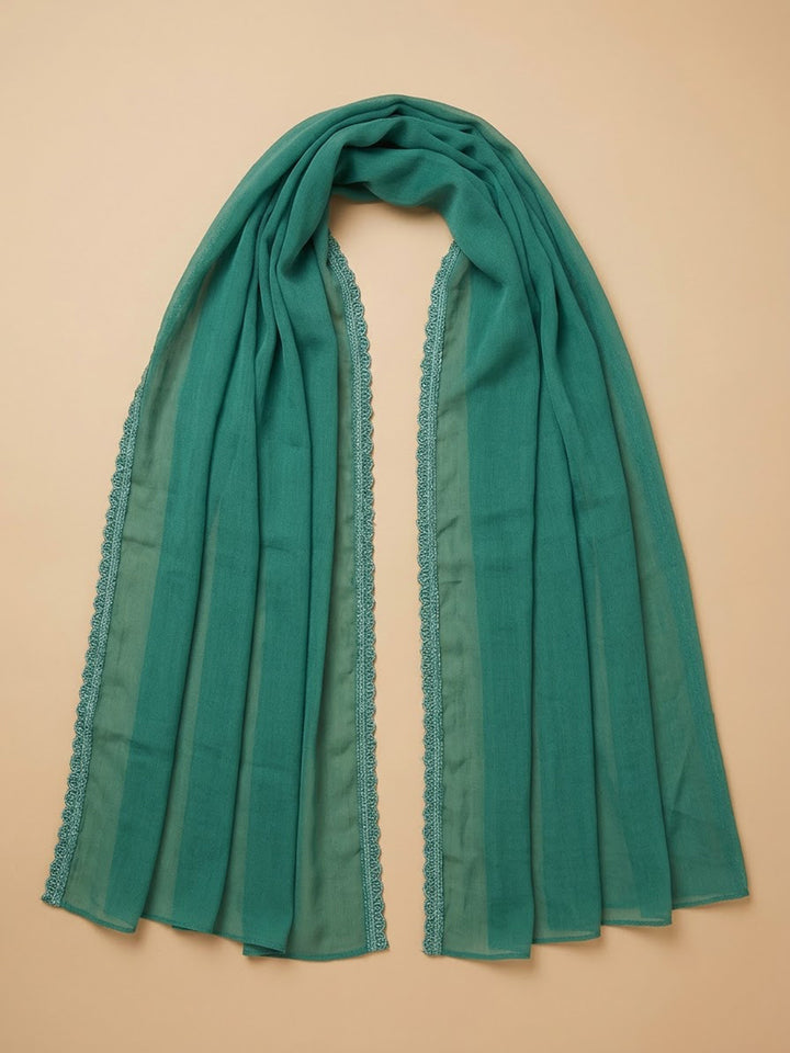 Rama Green Cotton Blend Printed Unstitched Dress Material