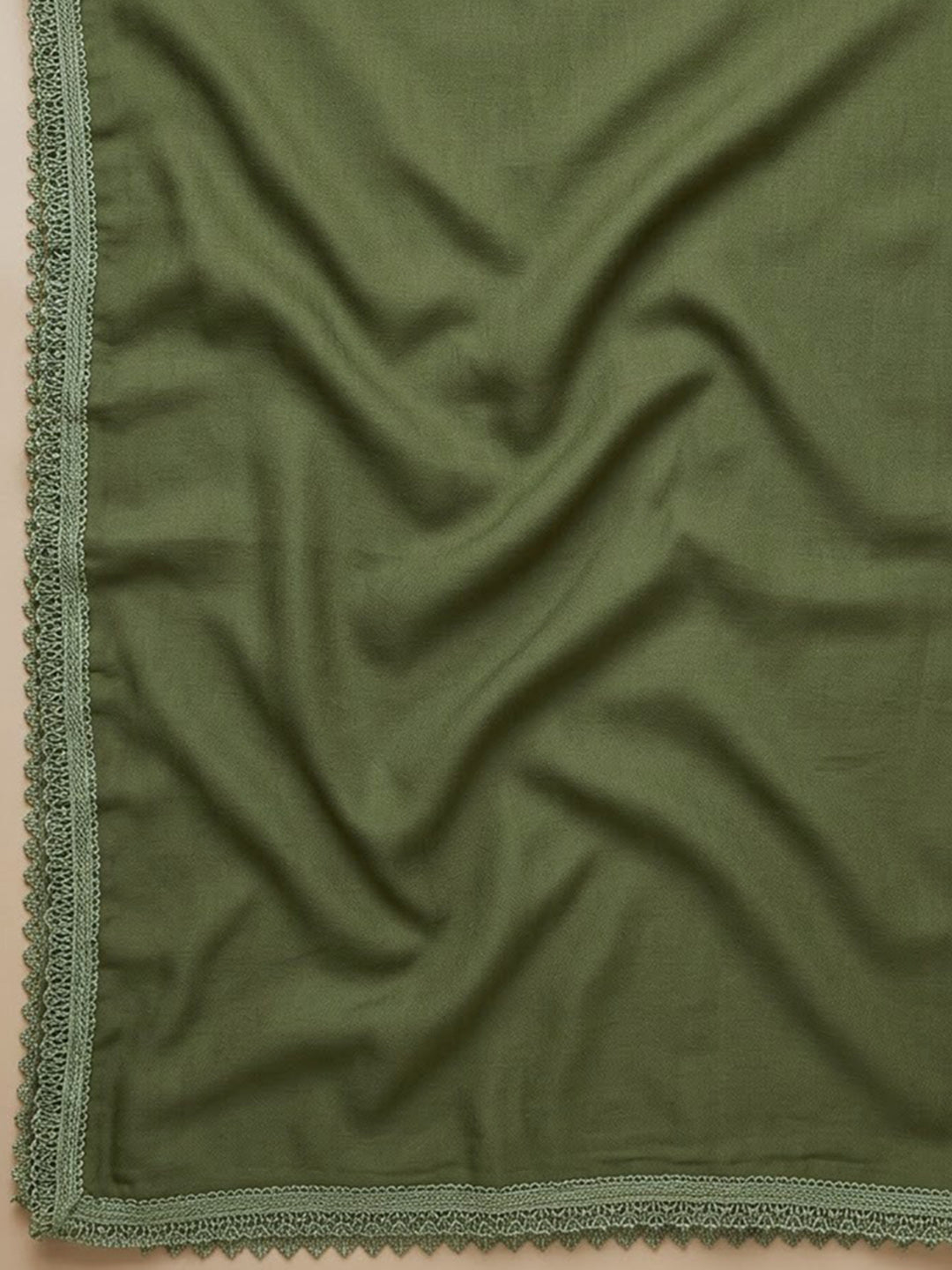 Bottle Green Cotton Blend Printed Unstitched Dress Material