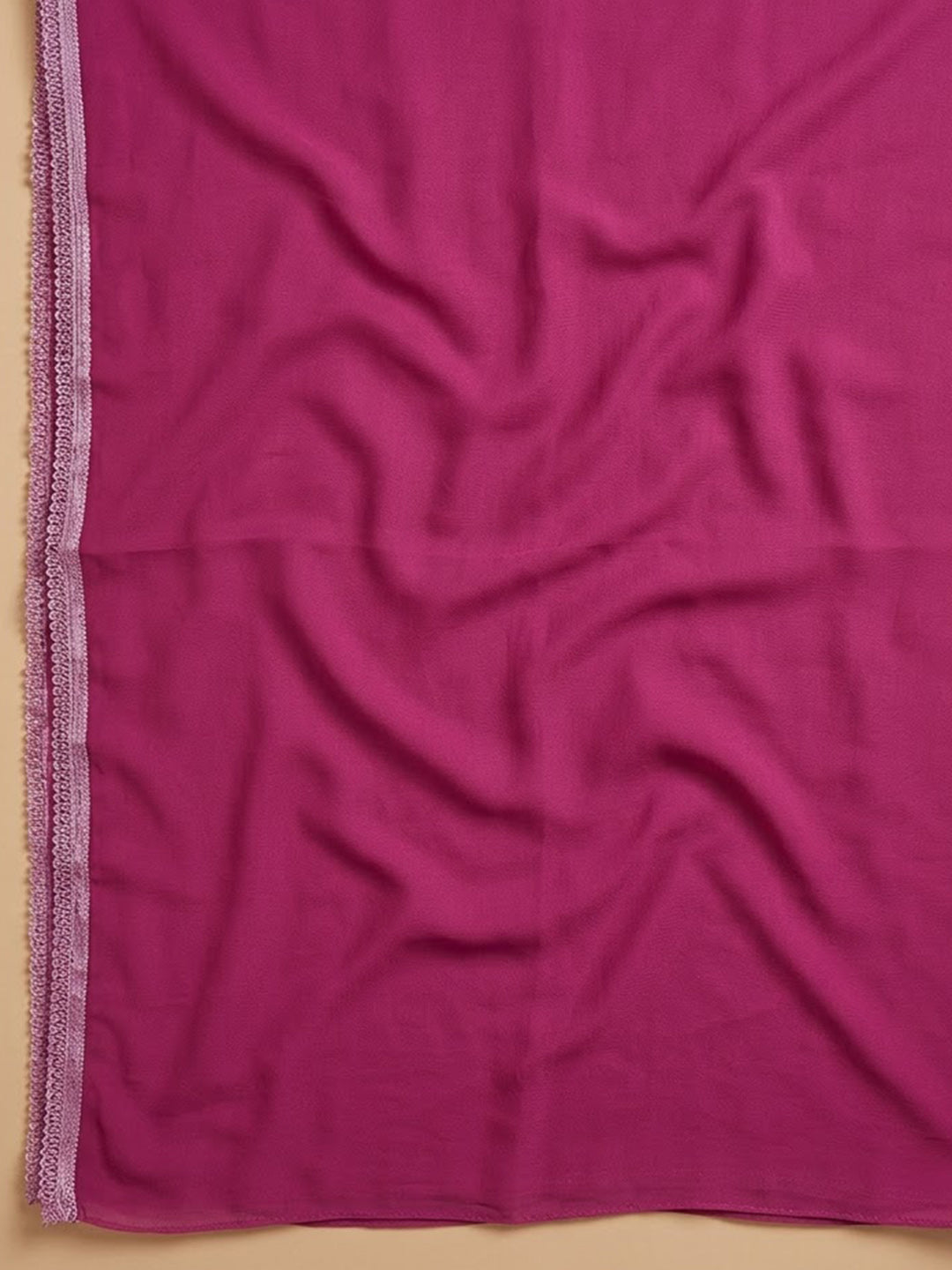 Onion Pink Cotton Blend Printed Unstitched Dress Material