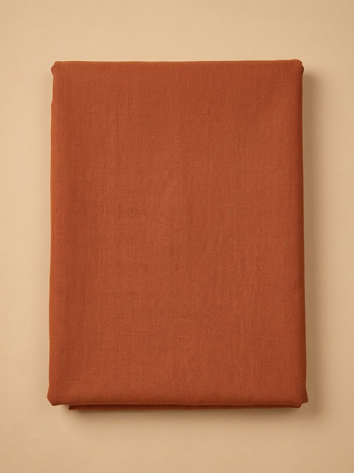 Rust Cotton Blend Printed Unstitched Dress Material