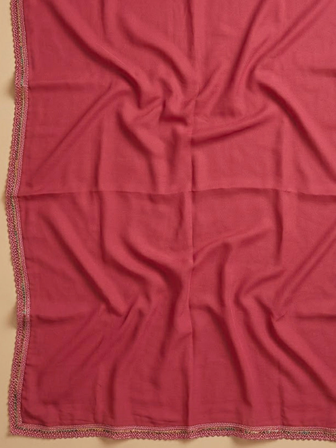 Onion Pink Cotton Blend Printed Unstitched Dress Material