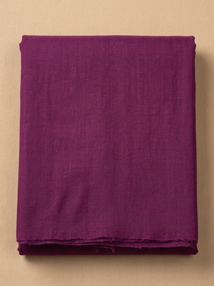 Purple Cotton Blend Embroidered Unstitched Dress Material