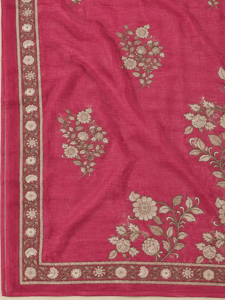 Rani Chanderi Printed Unstitched Dress Material