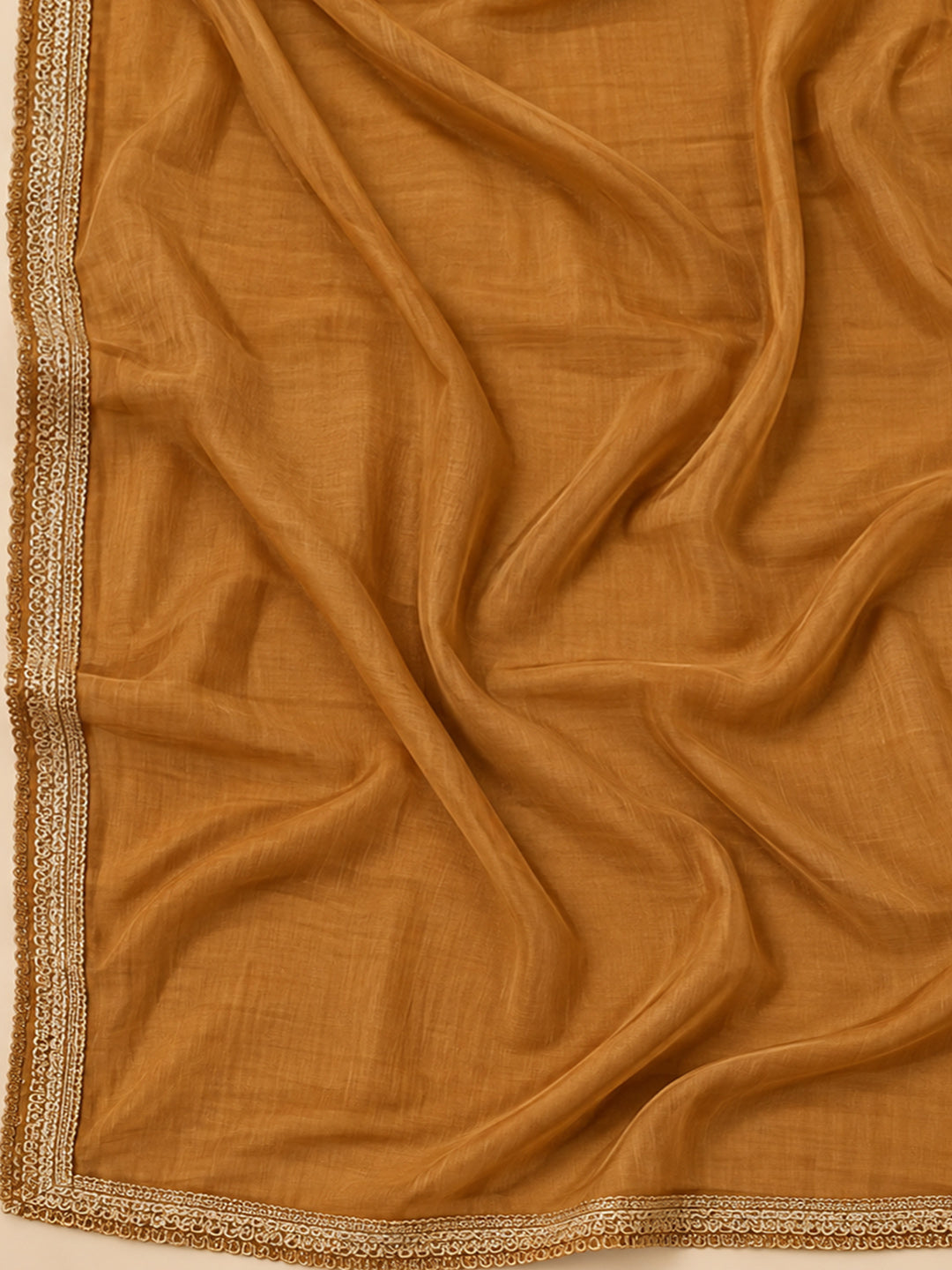 Mustard Cotton Blend Embroidered Unstitched Dress Material
