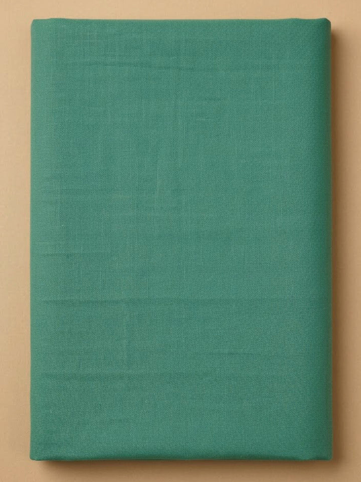 Rama Green Cotton Blend Embroidered Unstitched Dress Material