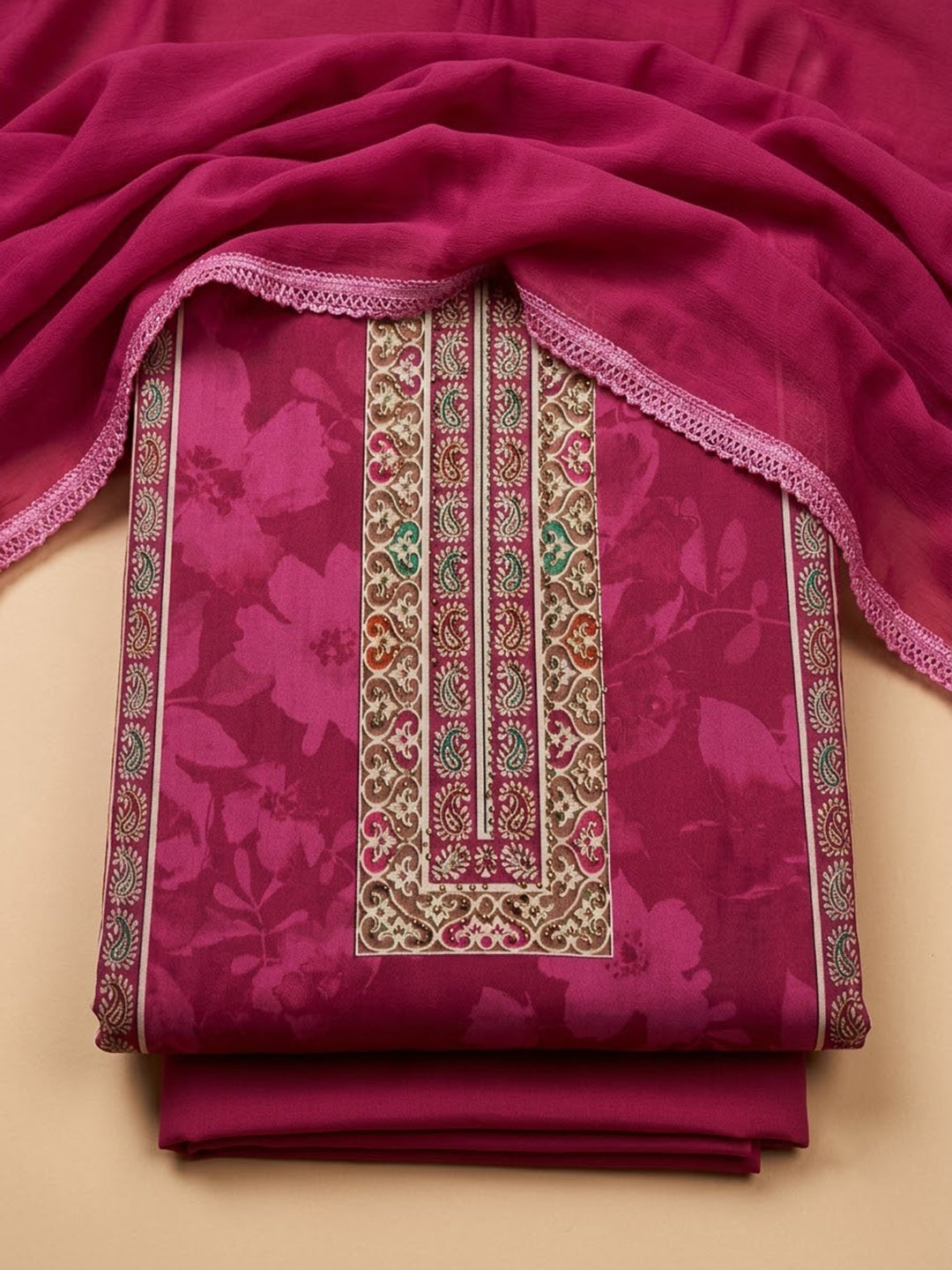 Rani Cotton Blend Embroidered Unstitched Dress Material