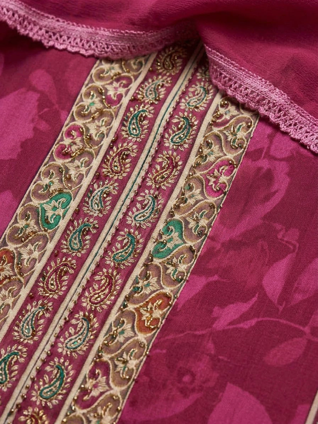 Rani Cotton Blend Embroidered Unstitched Dress Material