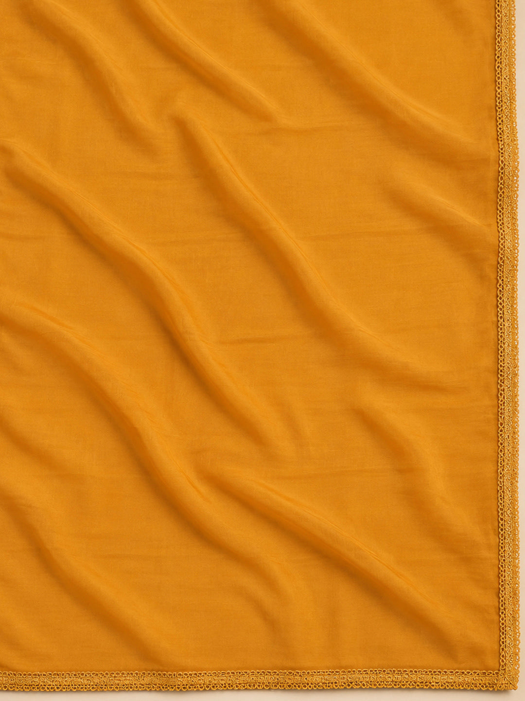 Mustard Cotton Blend Printed Unstitched Dress Material